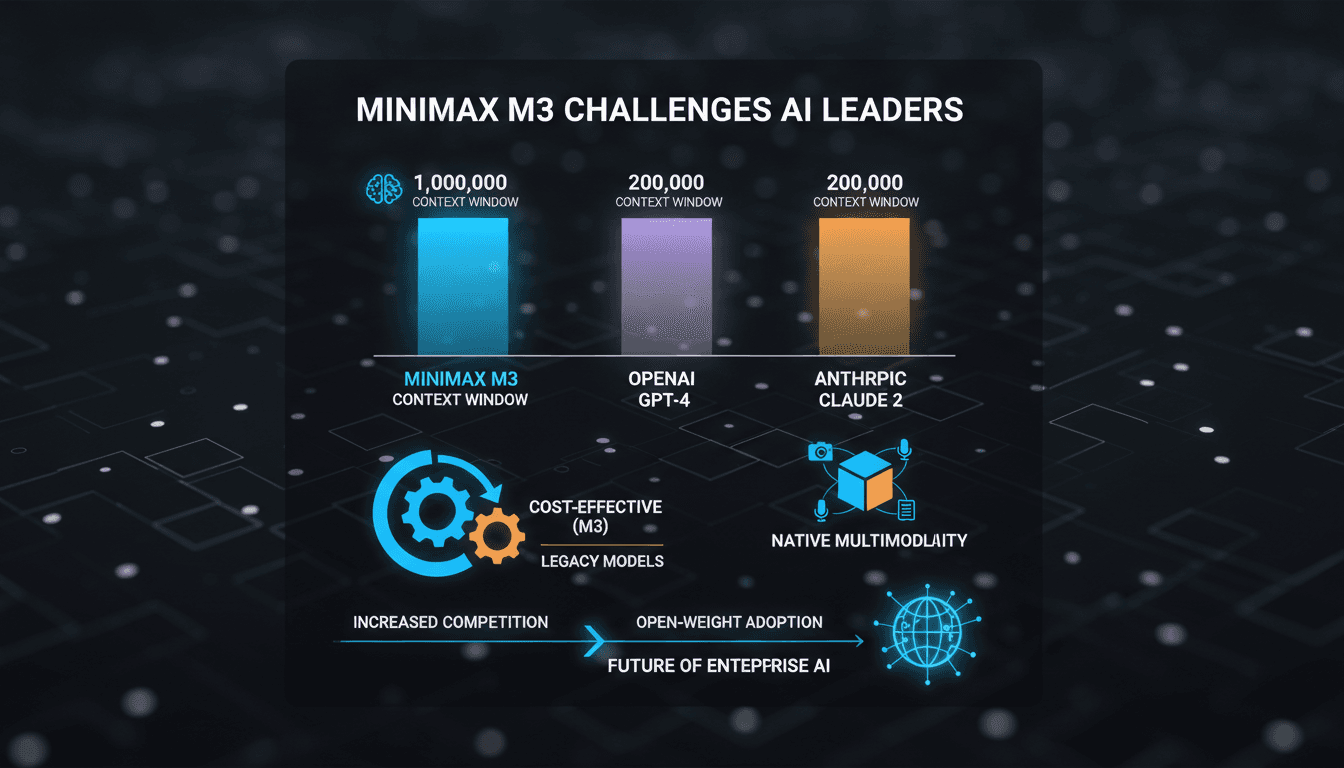 MiniMax launches M3 large language model challenging AI market leaders