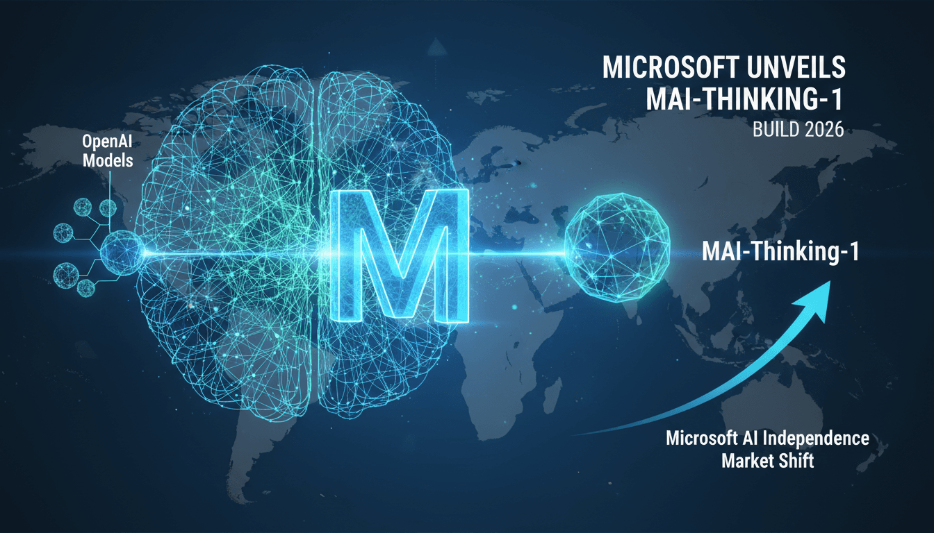 Microsoft unveils MAI-Thinking-1 AI model at Build 2026 conference.
