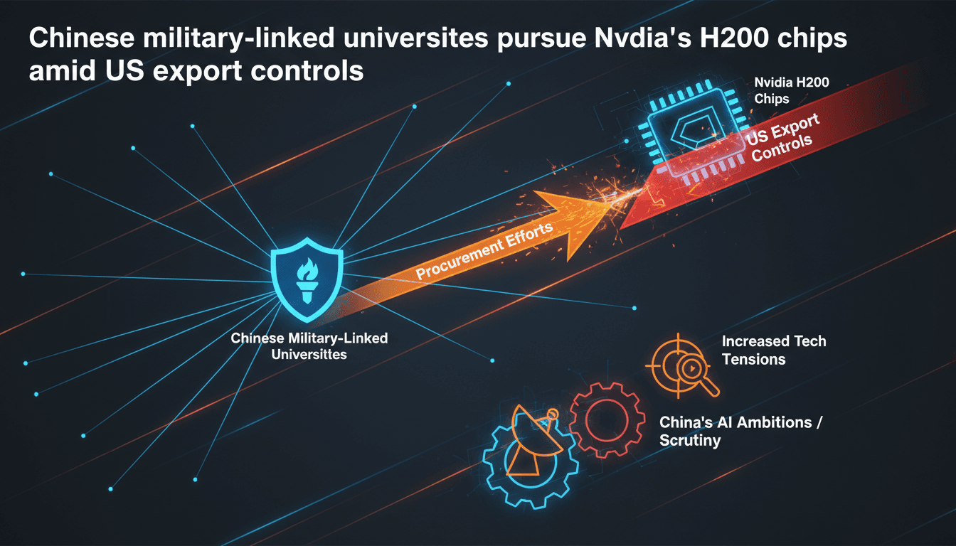 Chinese military-linked universities pursue Nvidia's H200 chips amid US export controls
