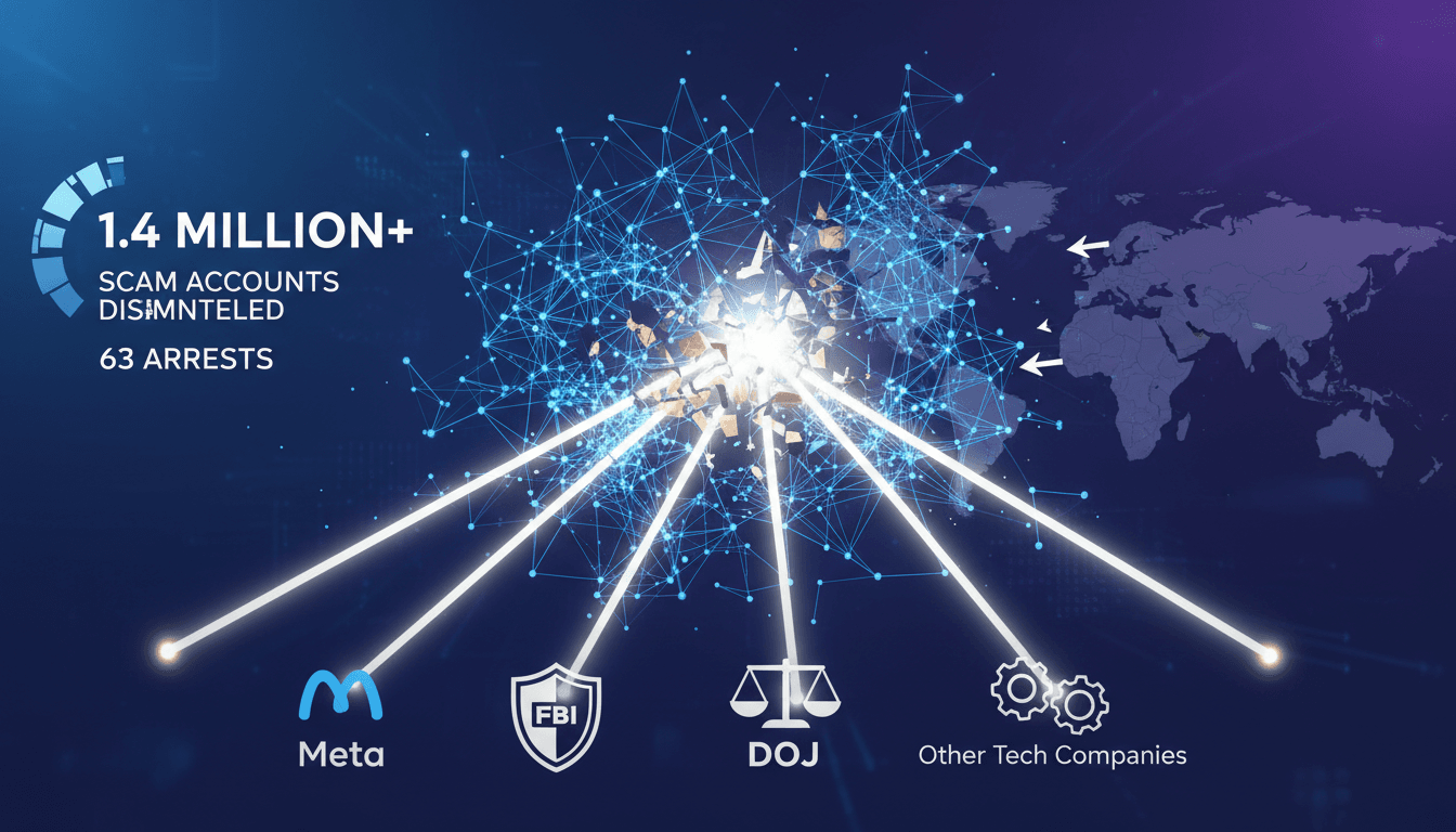 Meta and partners dismantle major online scam networks leading to 63 arrests