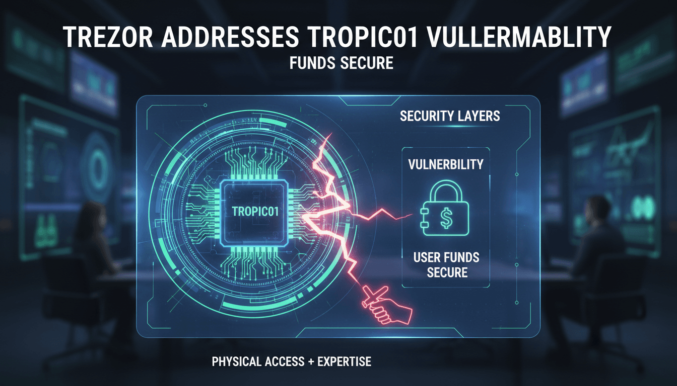 Trezor wallet security measures in response to TROPIC01 chip vulnerability