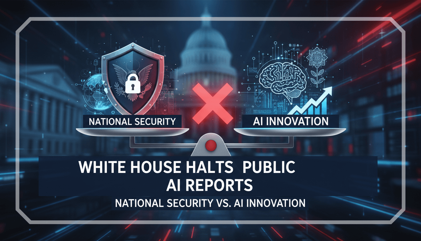 A conceptual image depicting the intersection of AI technology and national security.