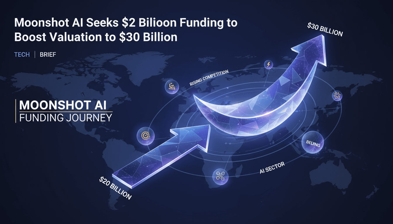Moonshot AI seeks $2 billion funding to boost valuation to $30 billion amid rising competition