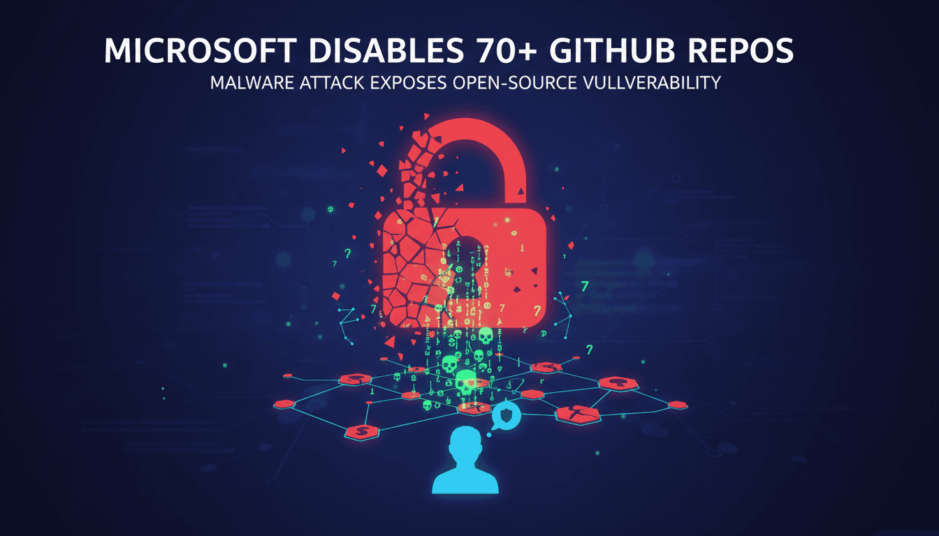 Microsoft Disables Over 70 GitHub Repositories Due to Malware Attack