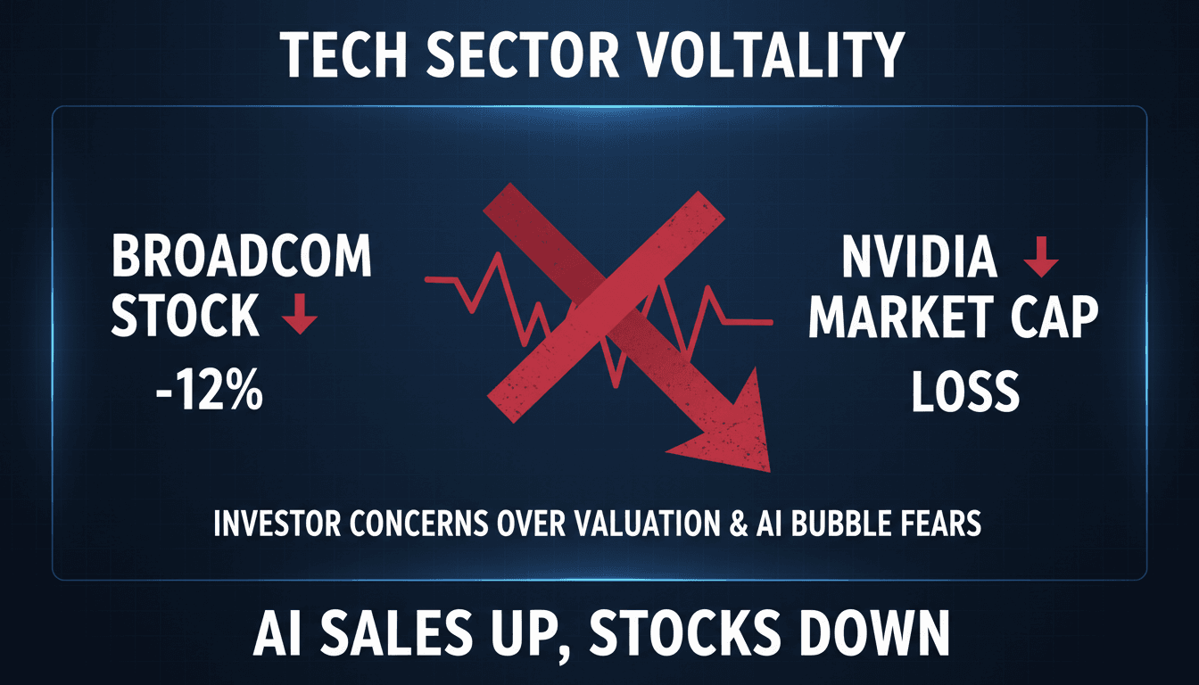Broadcom's Stock Plummets Despite Record AI Sales Amid Investor Concerns Over Valuation