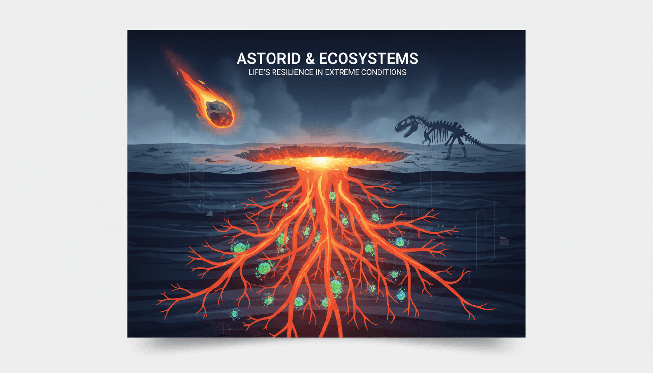 Asteroid impact created enduring underground ecosystem for microbial life