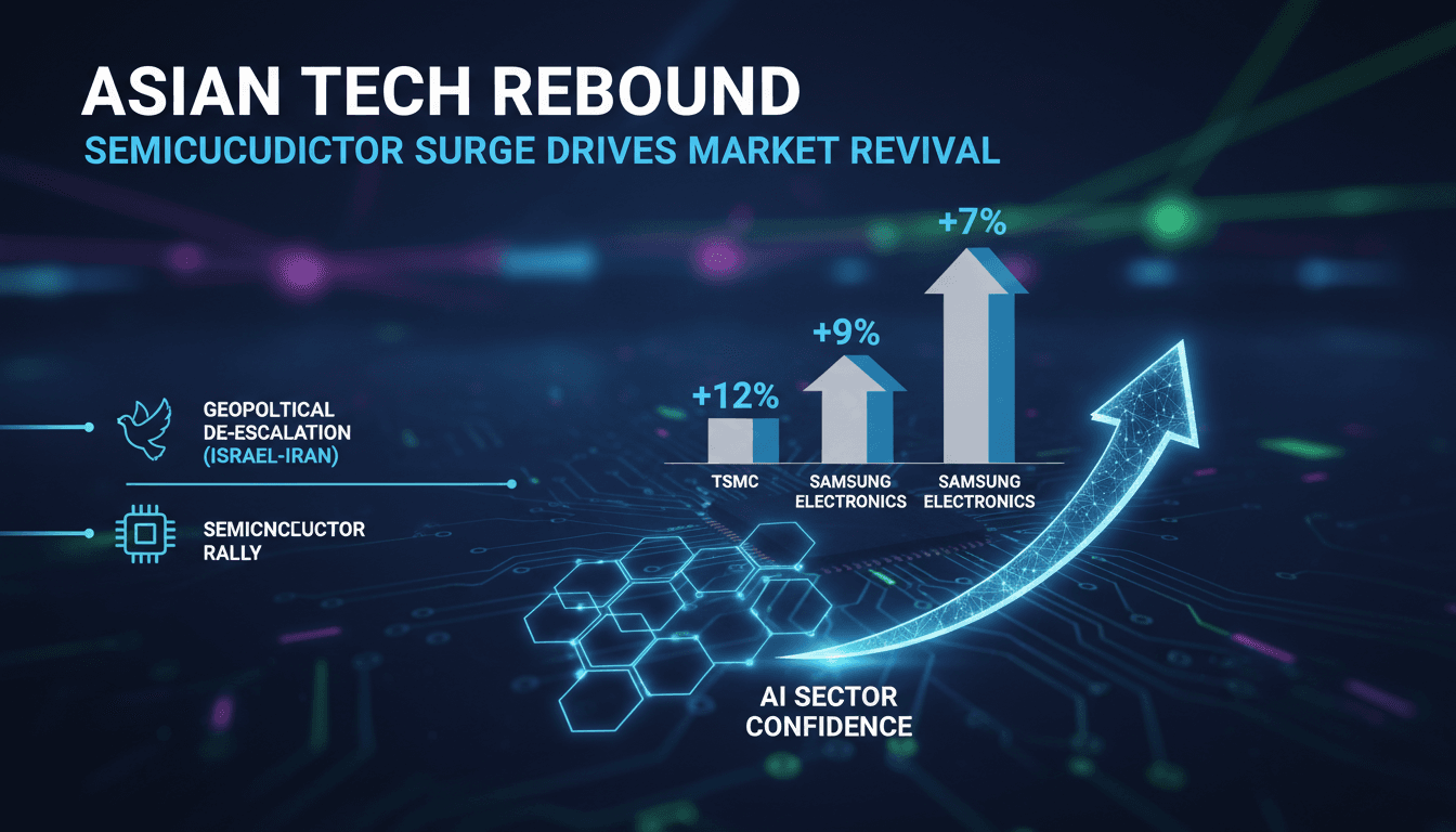Asian tech stocks rebound amid renewed investor interest in semiconductors