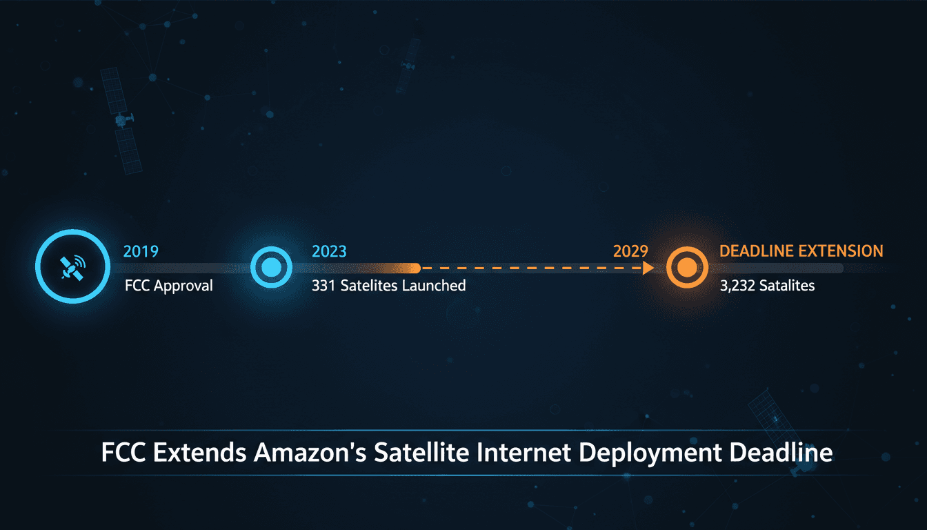 FCC Extends Amazon's Satellite Internet Deployment Deadline to 2029