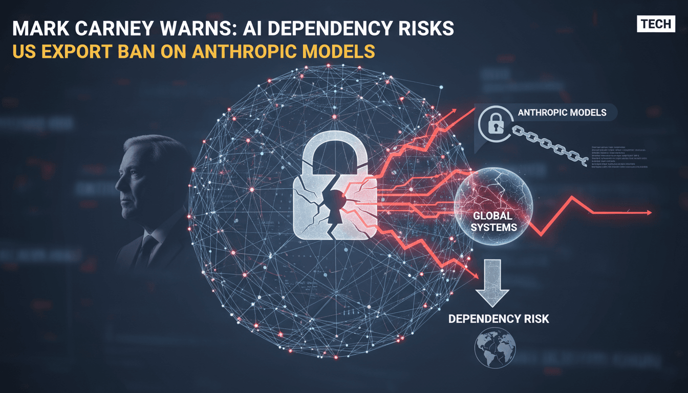 Mark Carney warns of AI dependency risks following US export ban on Anthropic models