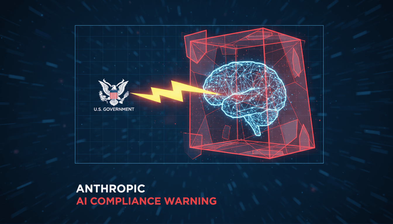 Anthropic AI compliance warning from U.S. government