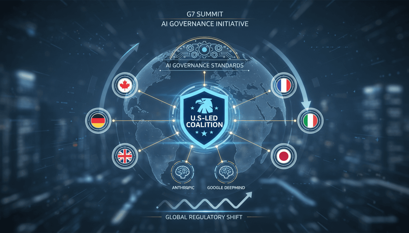 G7 summit leaders discussing AI governance initiatives