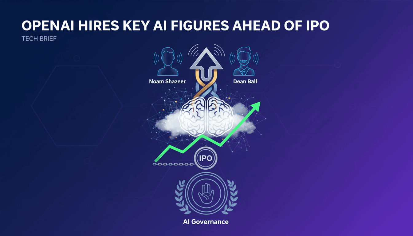 OpenAI logo with a backdrop of AI technology and innovation.