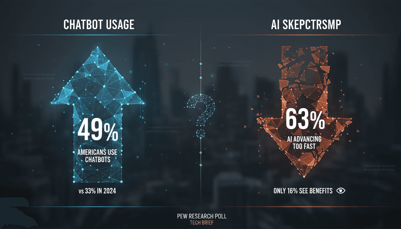 Pew Research Poll Reveals Growing Chatbot Usage Amid AI Skepticism