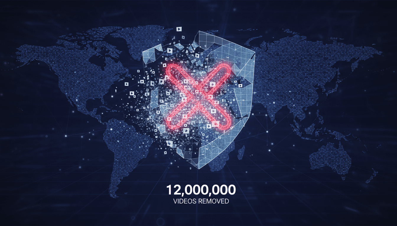 TikTok logo with a graphic representation of video removals in the Middle East.