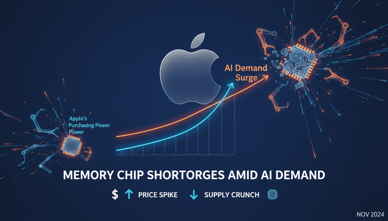 Apple Faces Memory Chip Shortages Amid AI Demand Surge