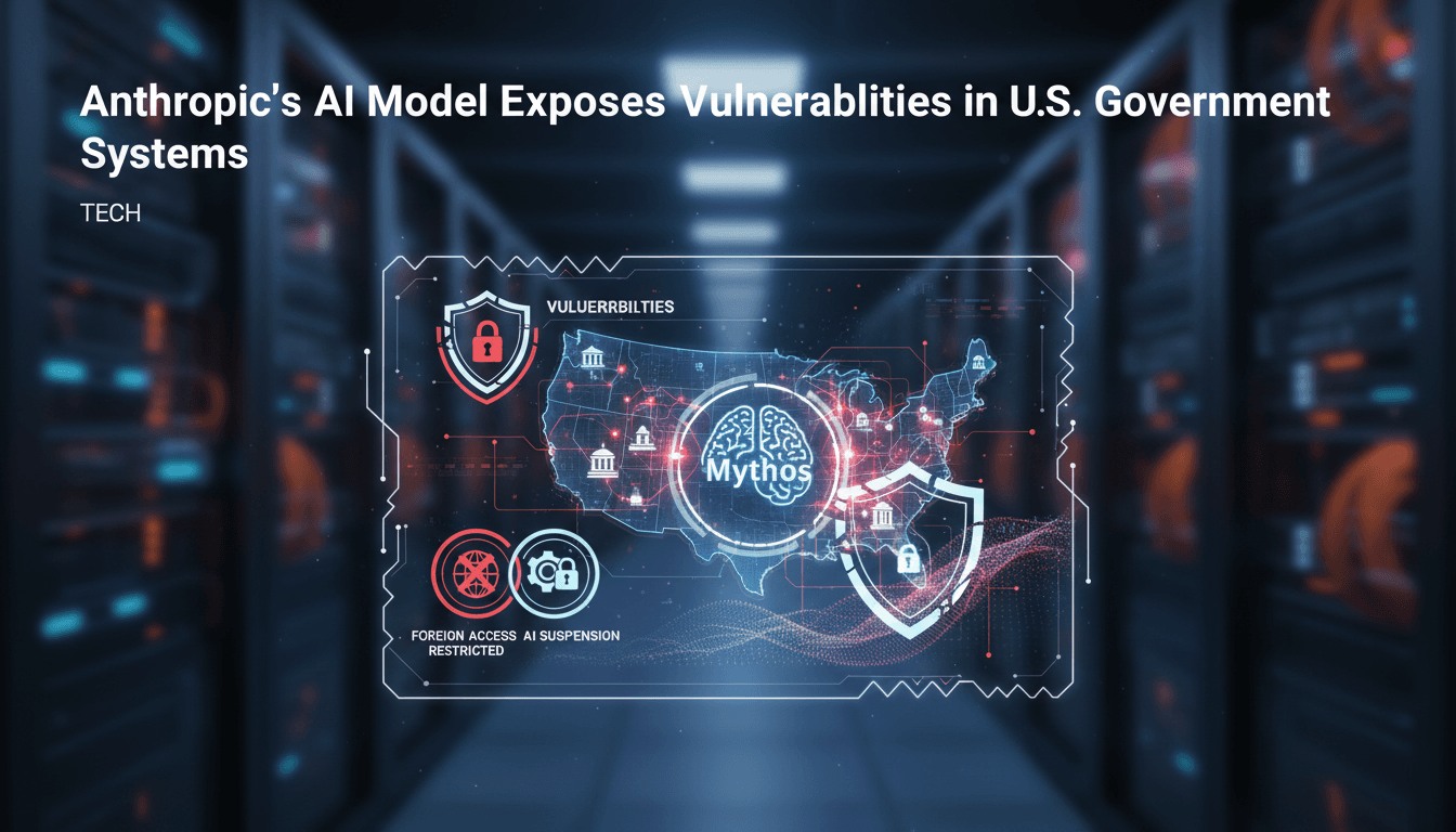 Anthropic's Mythos AI model revealing vulnerabilities in government systems