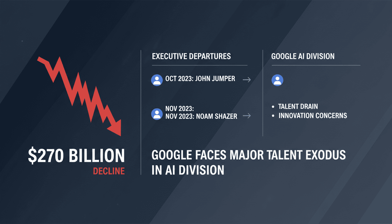Google AI division talent exodus and market impact analysis