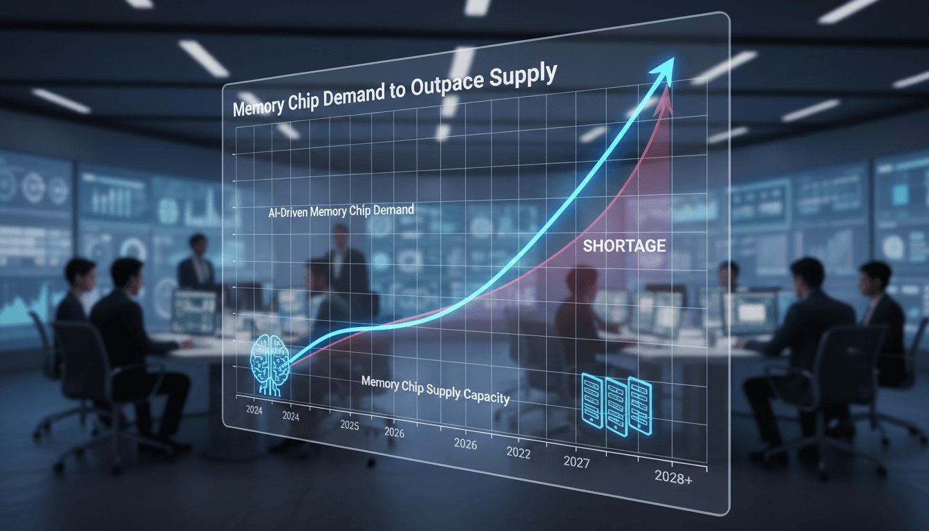 Graph showing memory chip demand trends influenced by AI advancements.