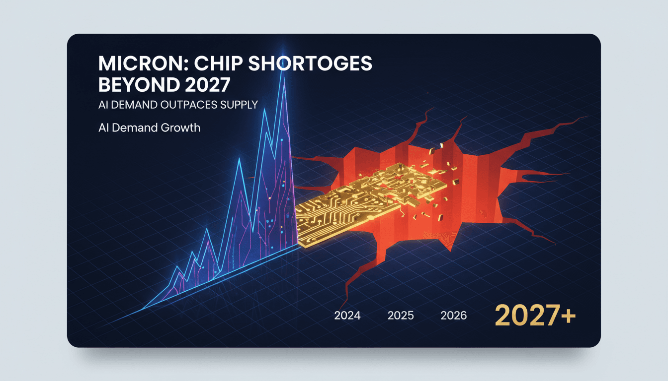 Micron forecasts memory chip shortages to persist beyond 2027 due to AI demand
