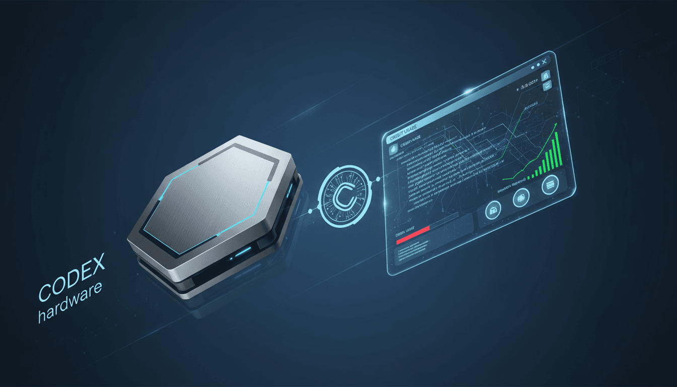 OpenAI Codex hardware device concept with user interface