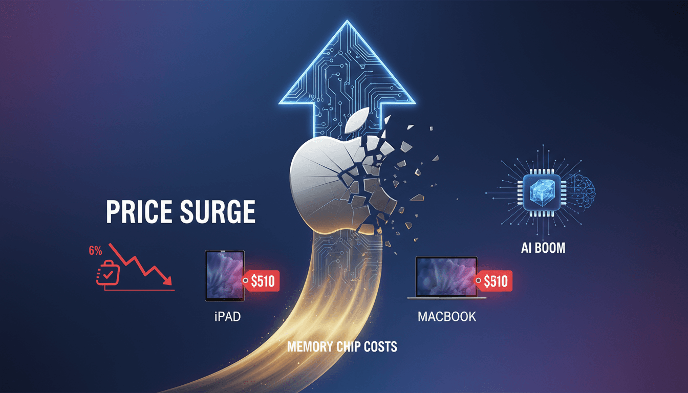 Apple raises prices on iPads and MacBooks amid rising memory chip costs