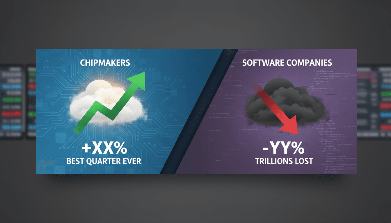 Chipmaker stocks surge amid declining software company valuations