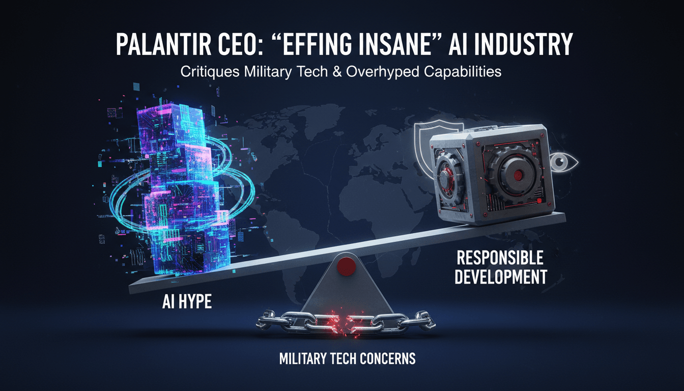 Palantir CEO Alex Karp discussing AI industry concerns
