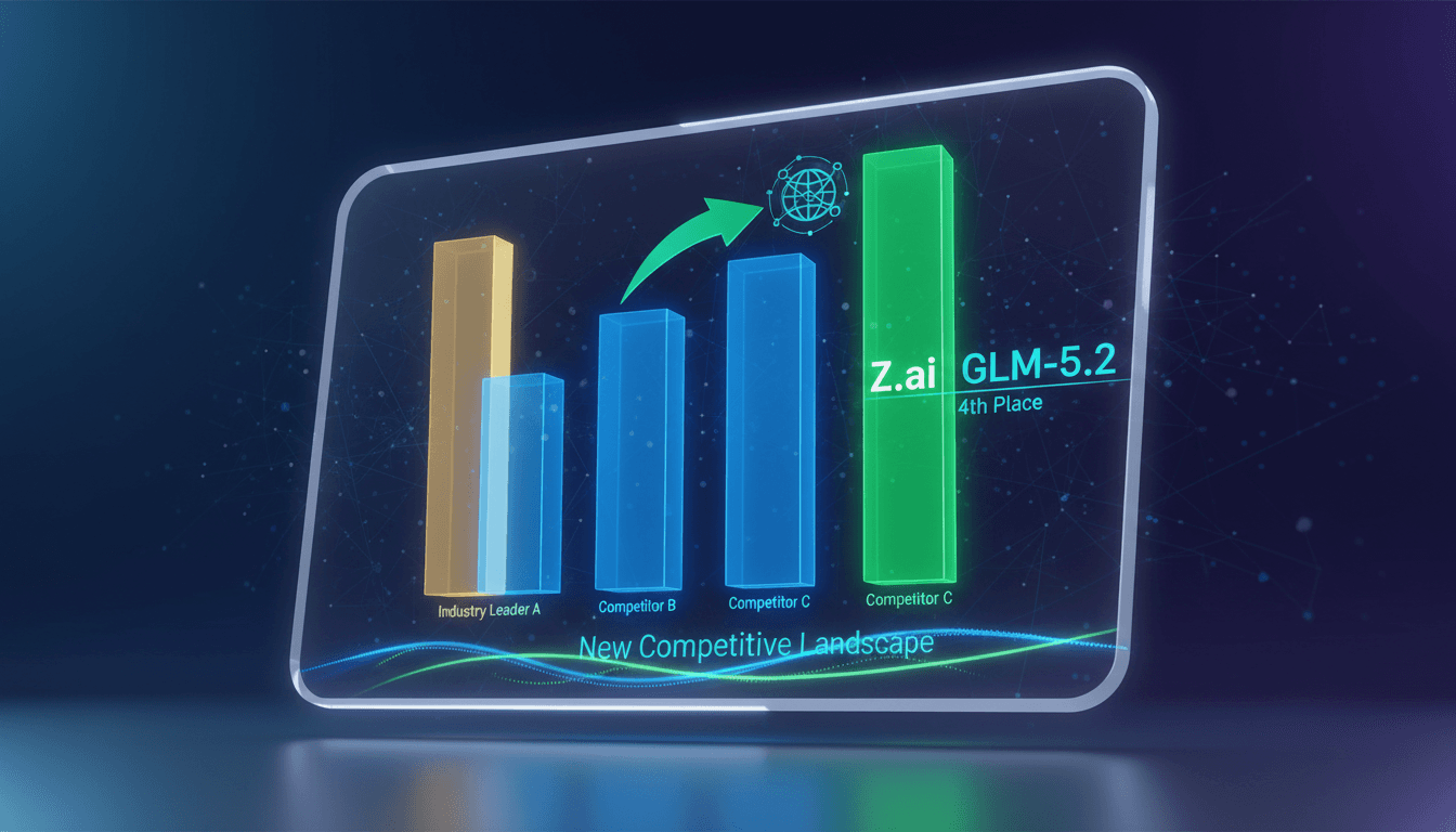 Chinese startup Z.ai's GLM-5.2 AI model ranks fourth in industry assessments