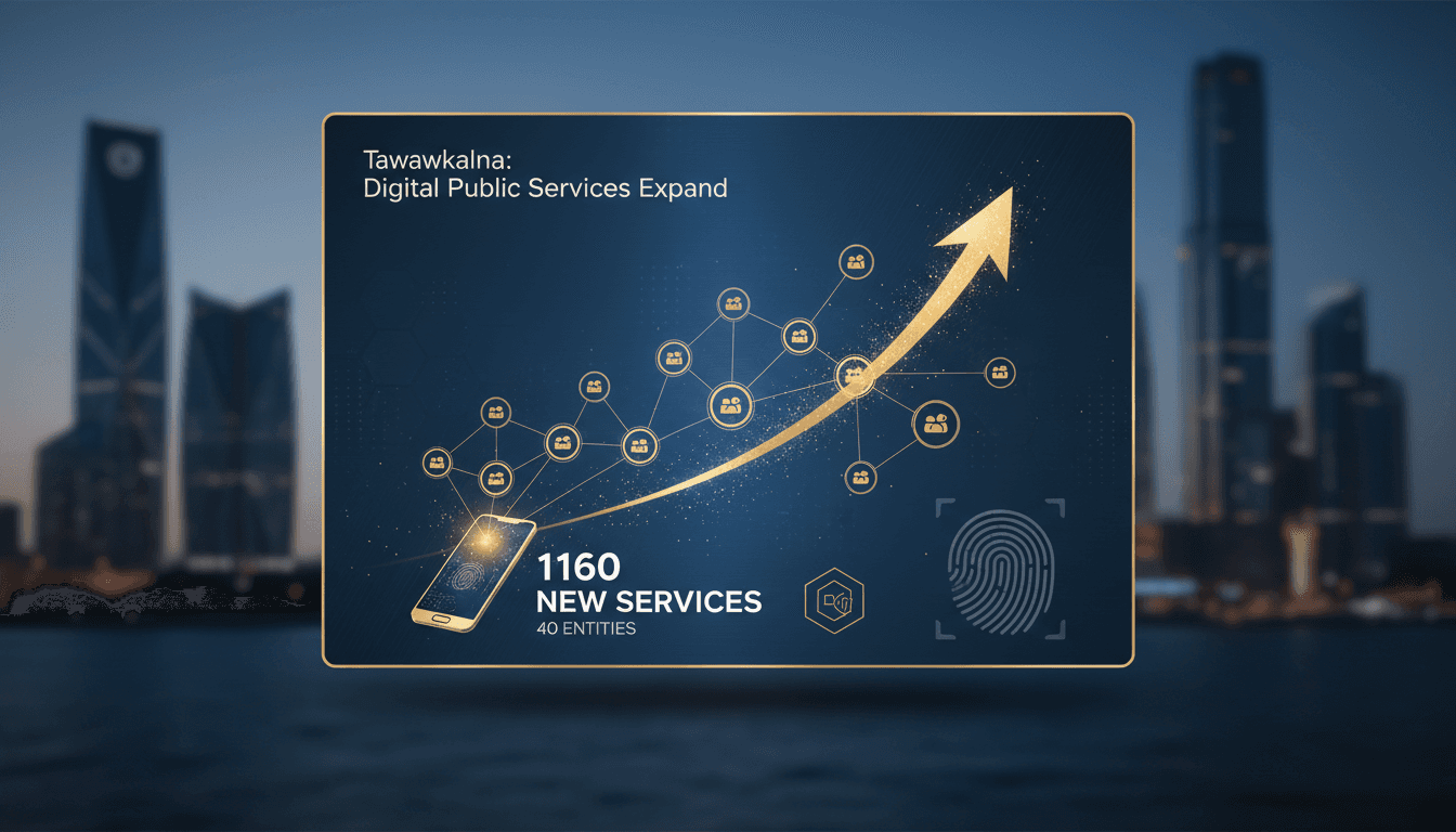 Tawakkalna app interface showcasing new service offerings