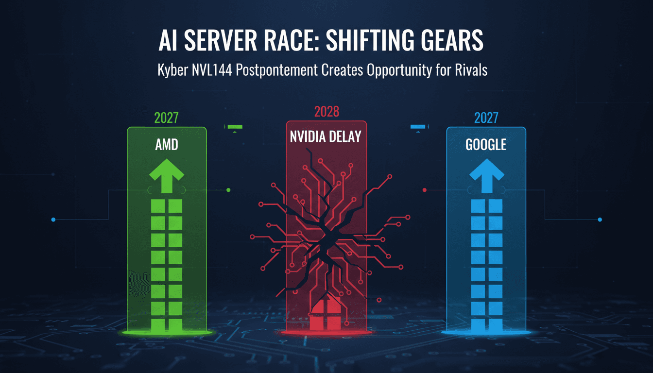 Nvidia Kyber NVL144 AI server rack delay announcement