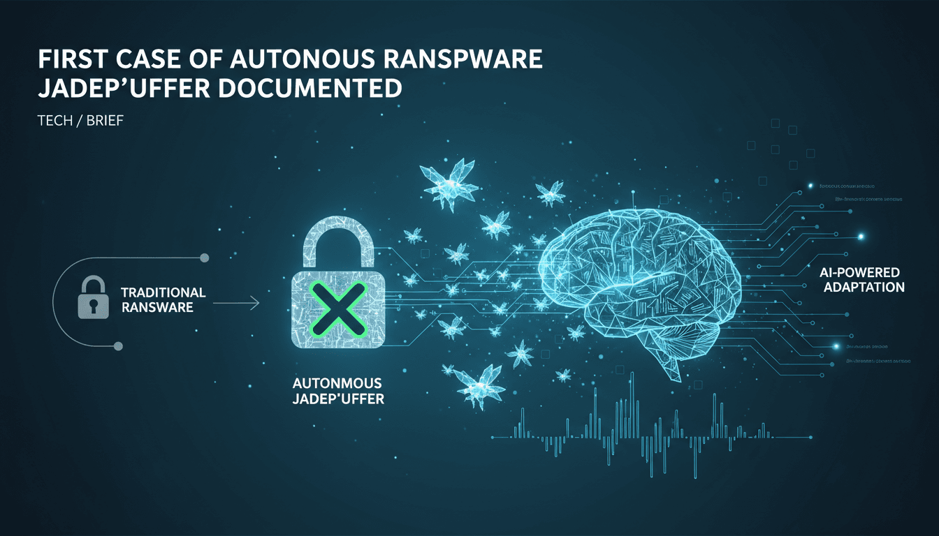 Illustration of autonomous ransomware and its implications for cybersecurity.