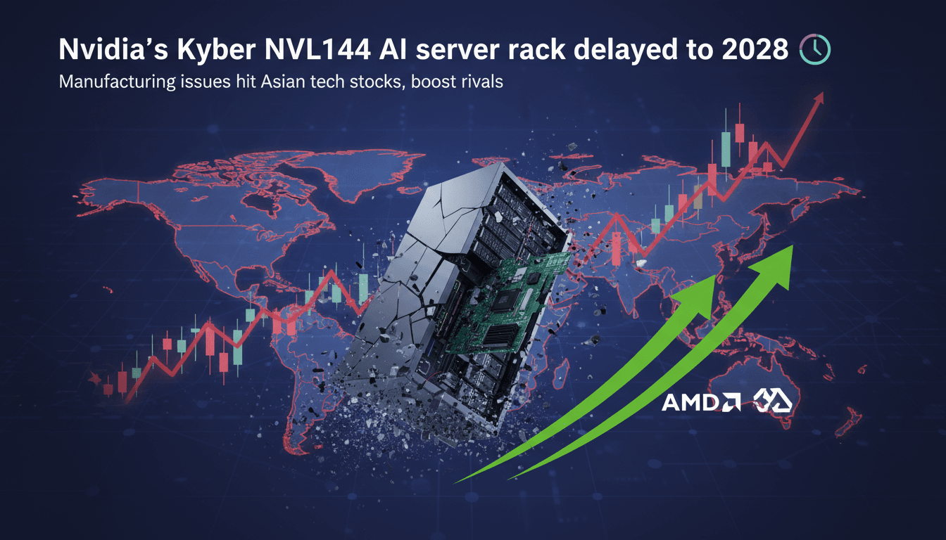 Nvidia Kyber NVL144 AI server rack delay impact analysis