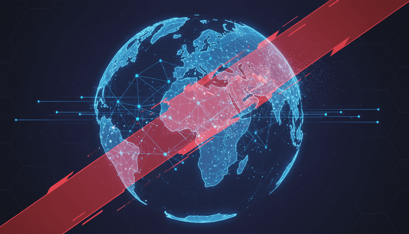 Illustration of global AI competition and access restrictions