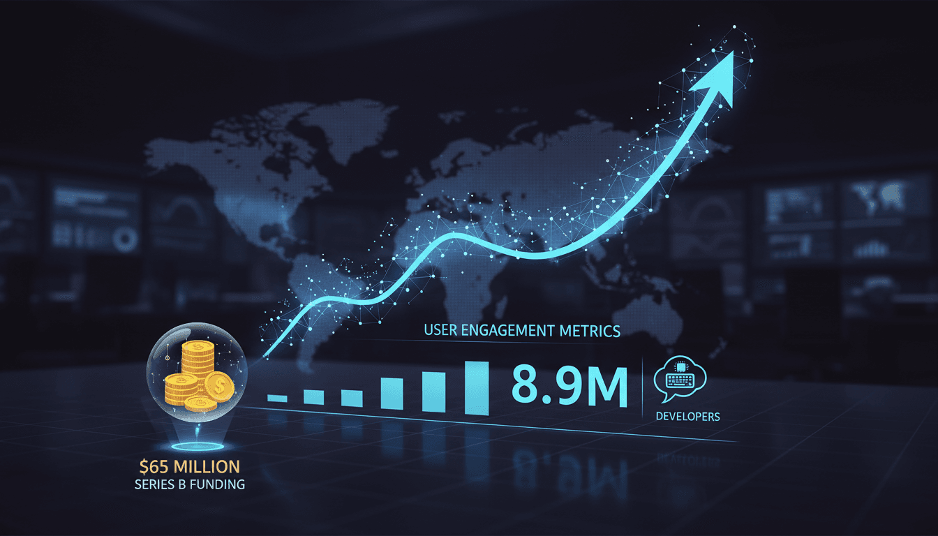 Ollama logo with a backdrop of AI development tools and graphs.