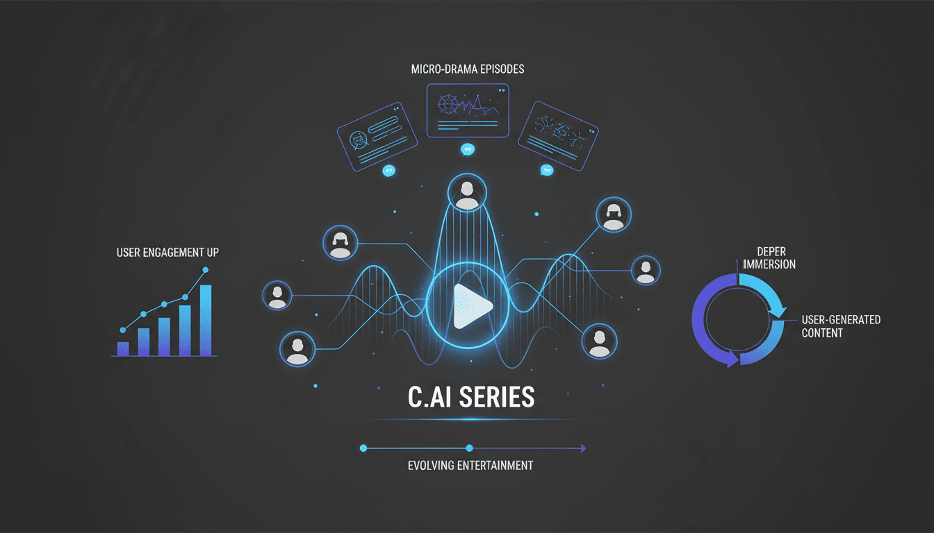 Interactive microdramas from Character.AI's c.ai Series showcasing user engagement.