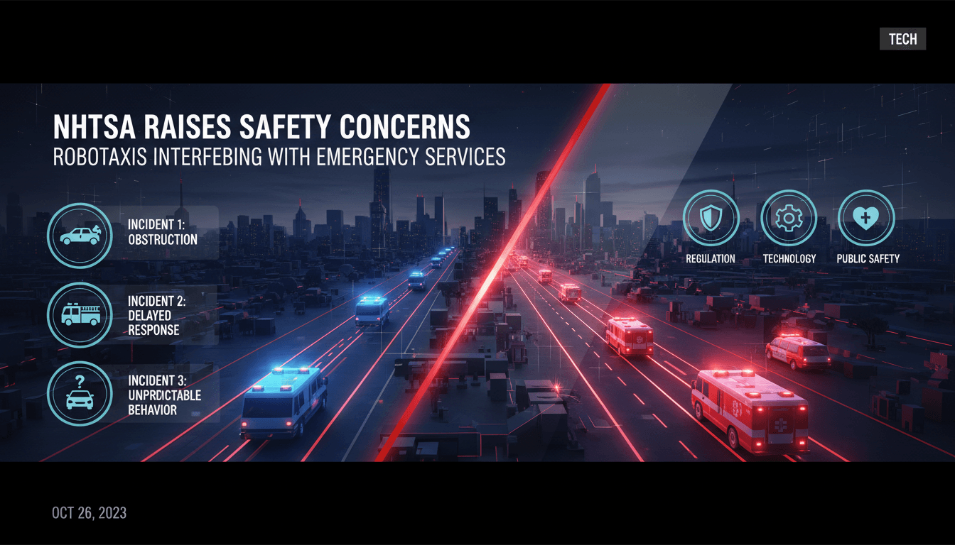 NHTSA Raises Safety Concerns Over Robotaxis Interfering with Emergency Services