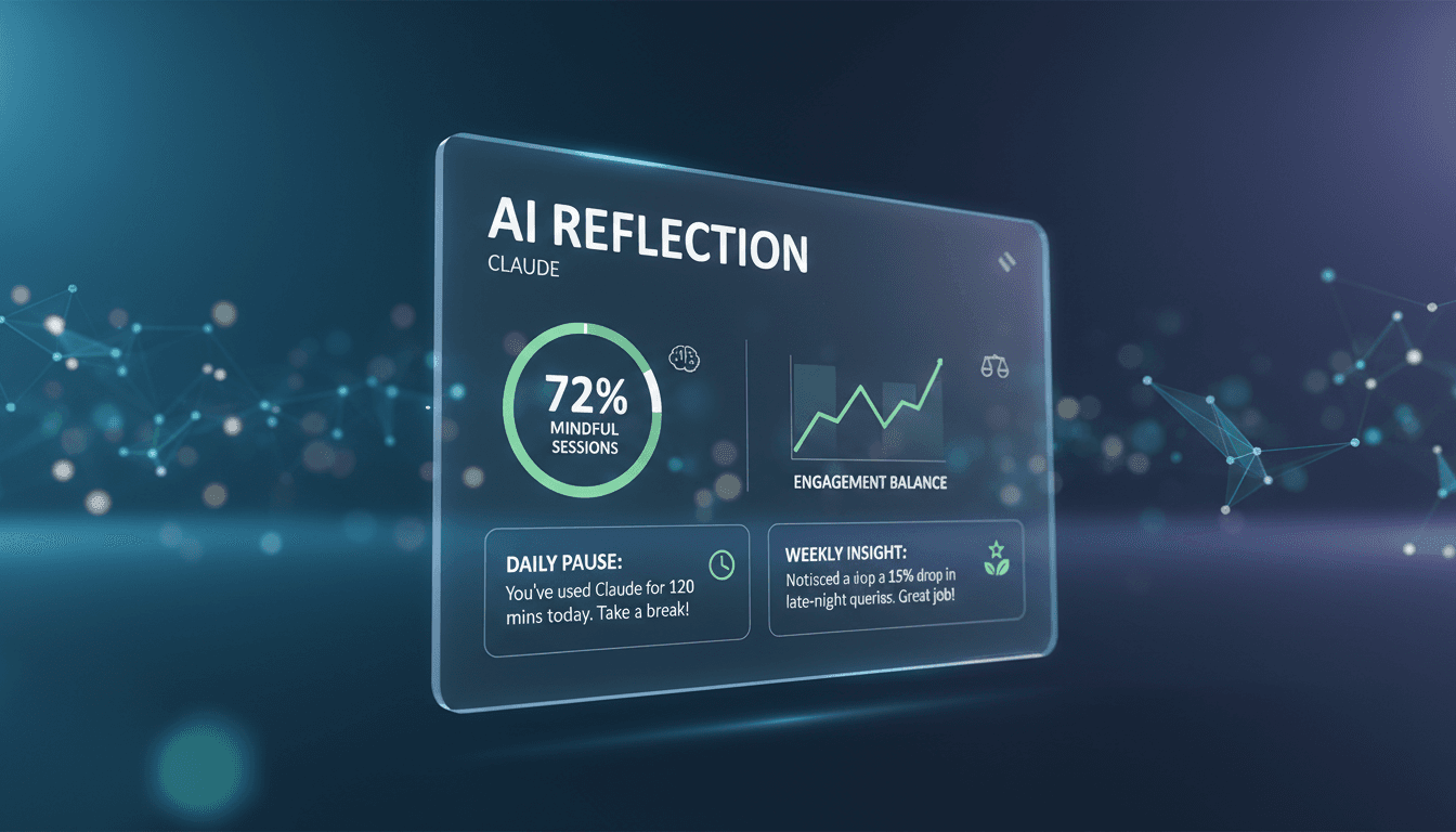 Anthropic Claude chatbot Reflection feature dashboard illustration