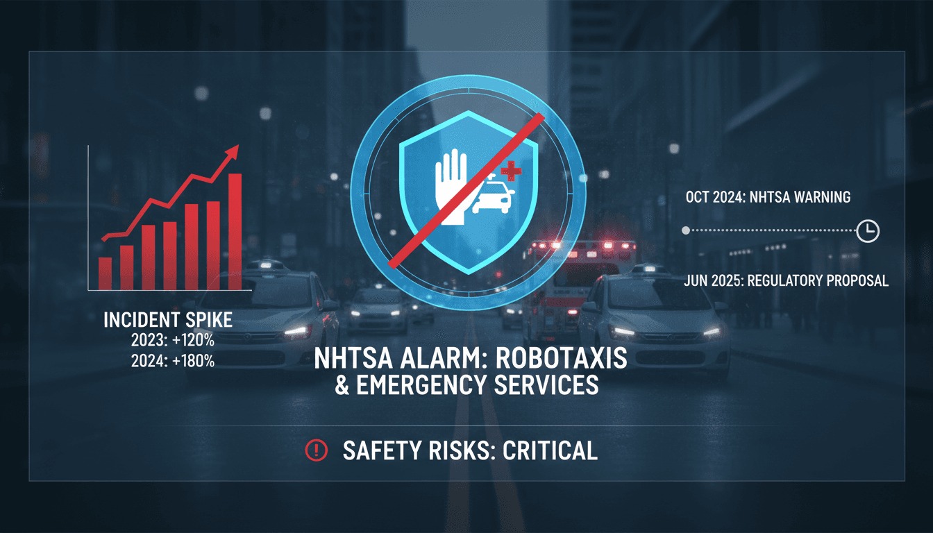 NHTSA warns about robotaxis interfering with emergency responders