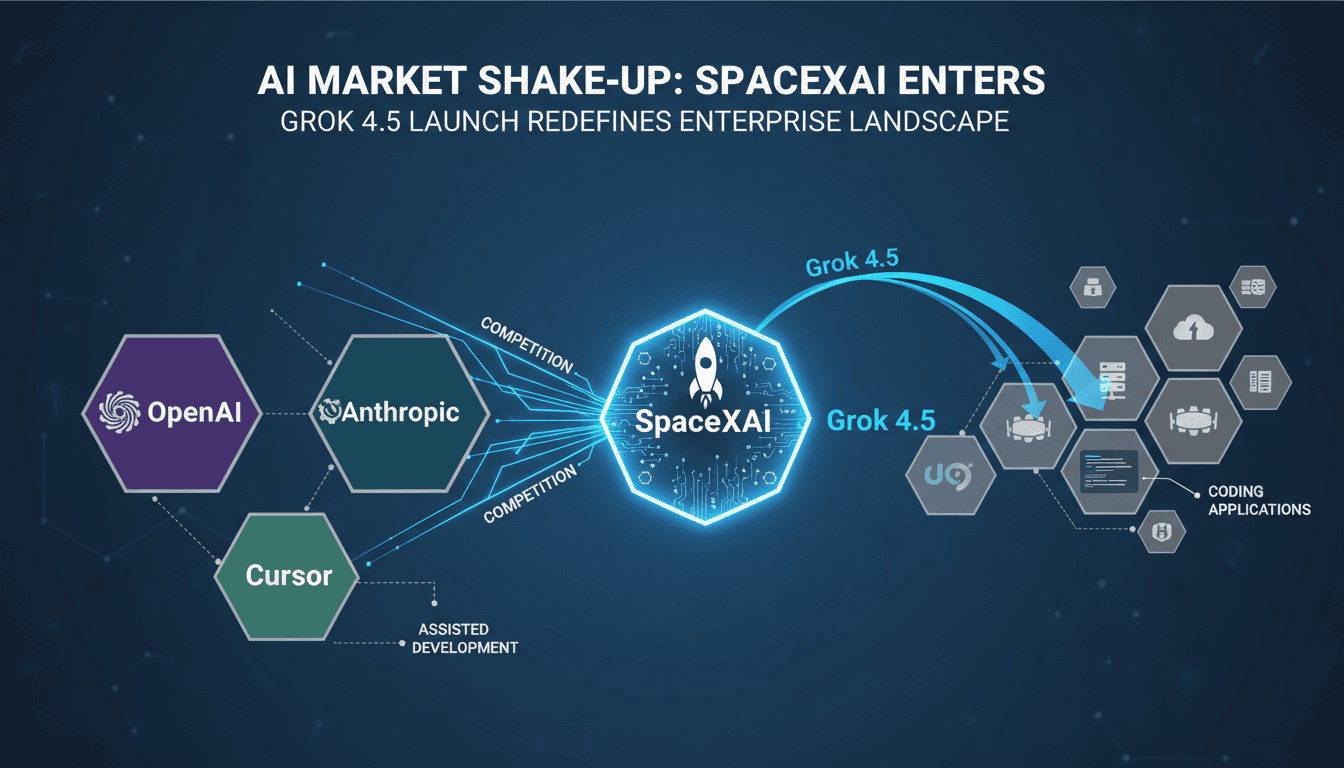 SpaceXAI's Grok 4.5 AI model launch announcement