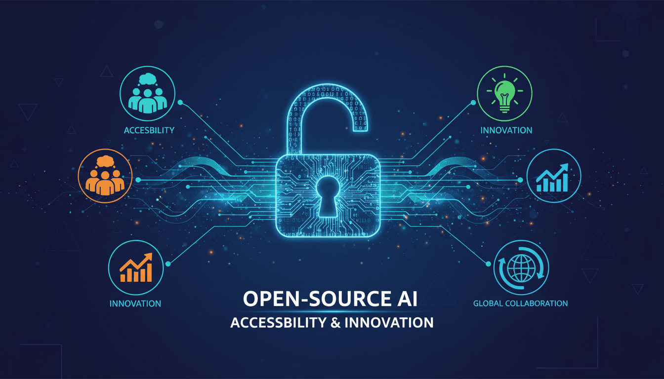 Tang Jie advocating for open-source AI accessibility at a conference.