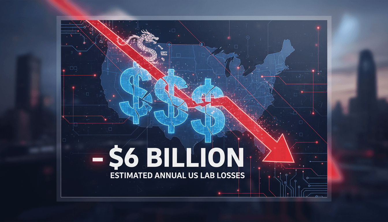 Illustration of AI model distillation impact on U.S. national security and economy.
