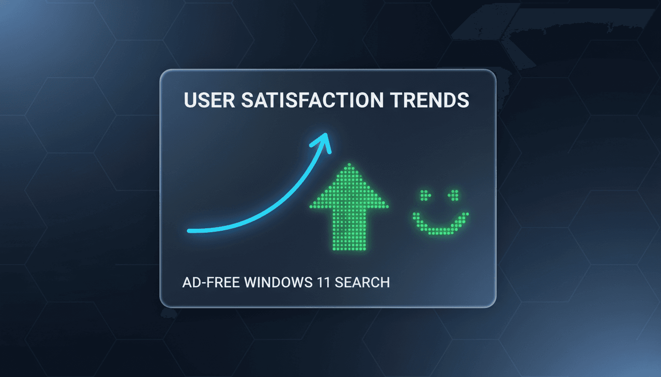 Microsoft Windows 11 ad-free search feature concept