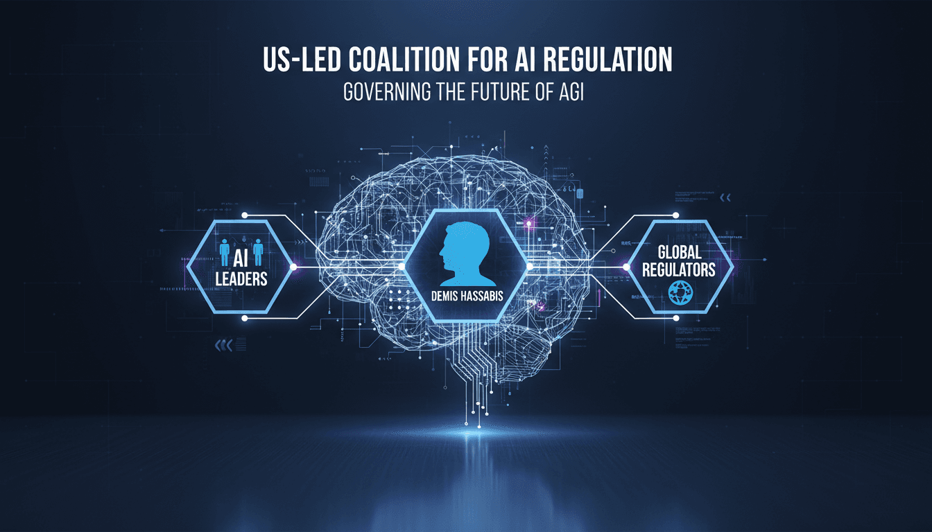 Demis Hassabis speaking at an AI regulation conference