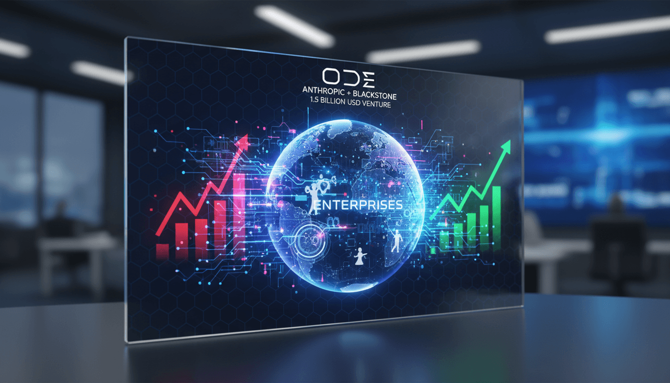 Anthropic and Blackstone executives announcing the launch of Ode, a new AI implementation venture.