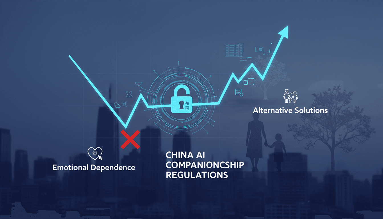 Illustration of companionship chatbots and emotional connections in China.