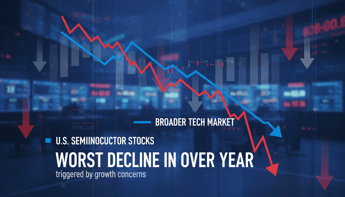 U.S. semiconductor stocks face worst decline in over a year amid broader market selloff