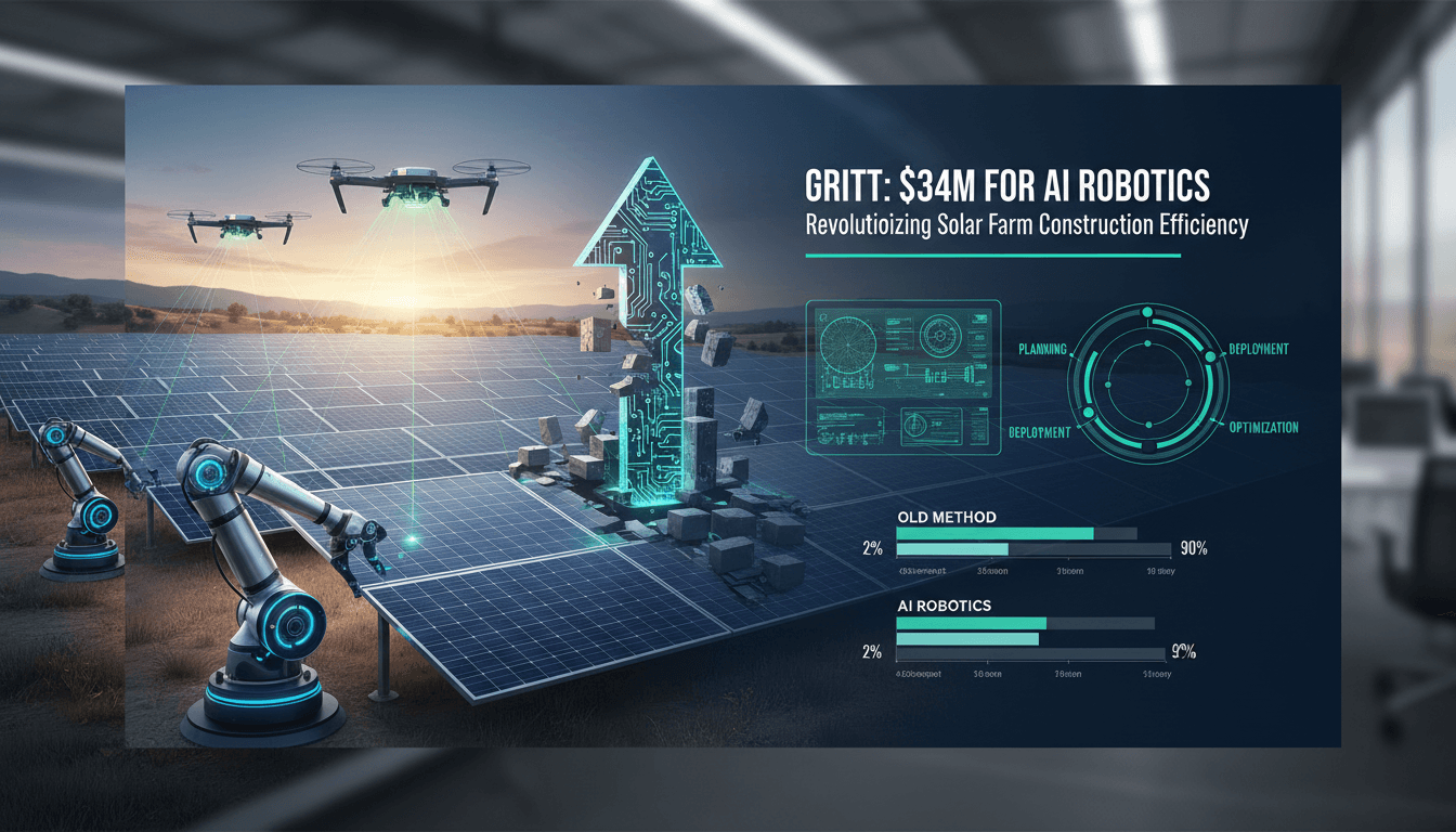 Gritt's AI robotics technology for solar farm construction