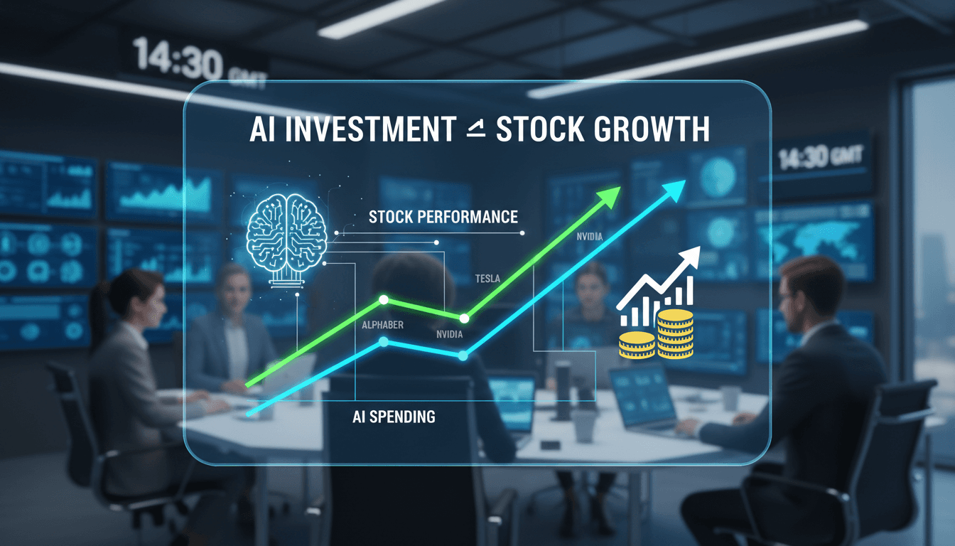Earnings reports from major tech companies focusing on AI investments.