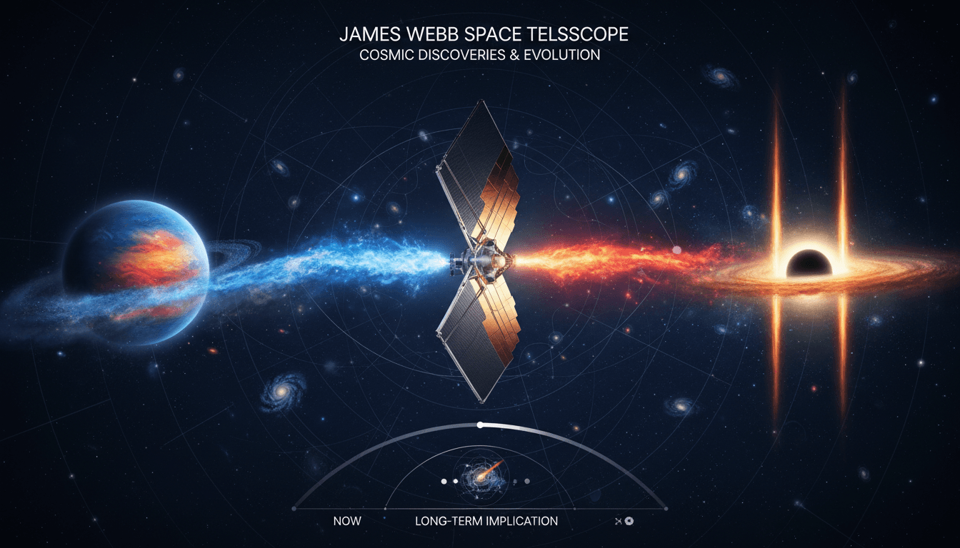 James Webb Space Telescope revealing cosmic phenomena and discoveries.