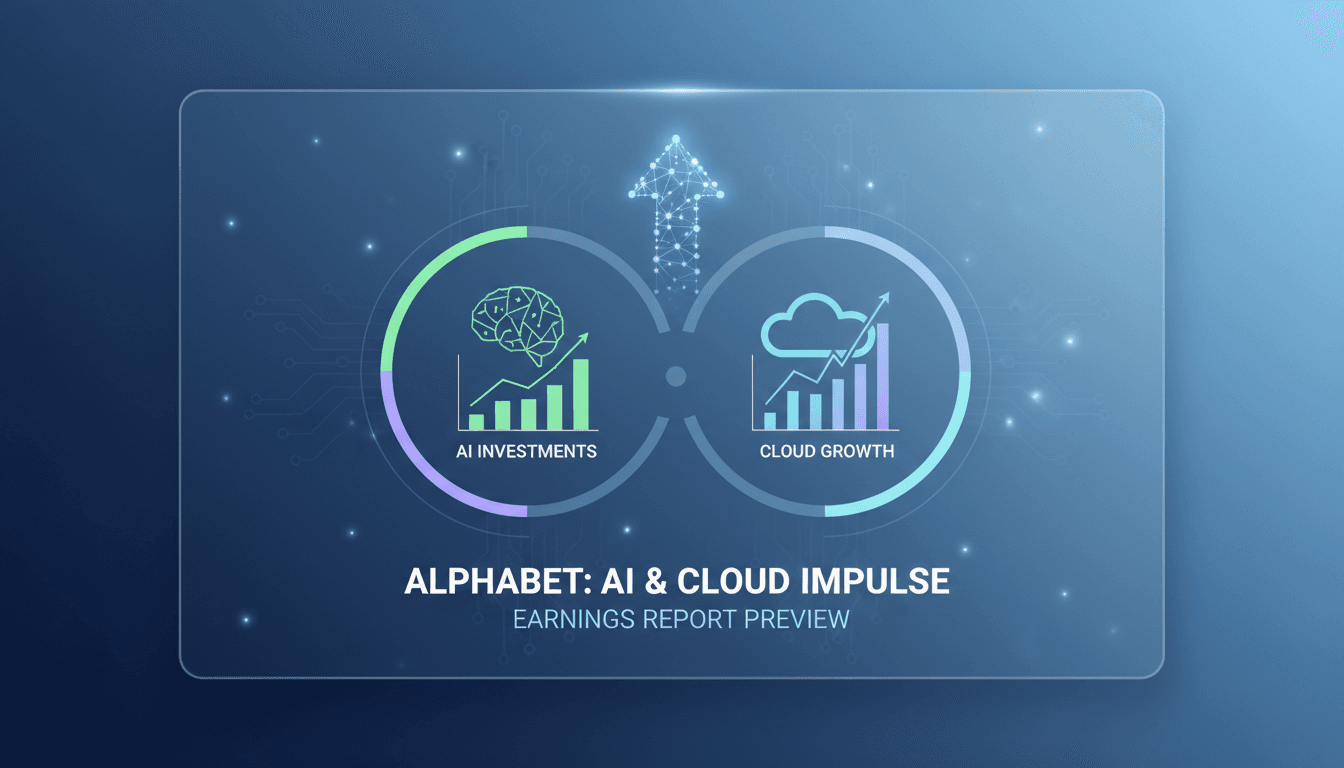 Analytical visual of Alphabet's AI investments and cloud growth metrics
